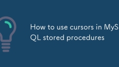 How to use cursors in MySQL stored procedures