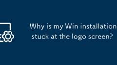 Why is my Win installation stuck at the logo screen?