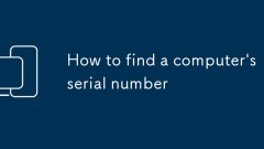 How to find a computer's serial number