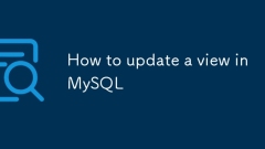 How to update a view in MySQL