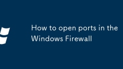How to open ports in the Windows Firewall