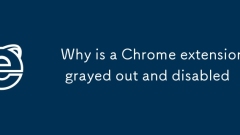 Why is a Chrome extension grayed out and disabled