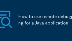 So verwenden Sie Remote -Debugging für eine Java -Anwendung