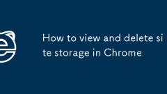 How to view and delete site storage in Chrome