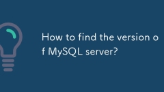 Comment trouver la version de MySQL Server?