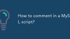 Comment commenter dans un script mysql?