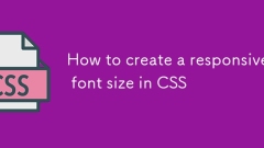 How to create a responsive font size in CSS