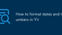 Wie man Daten und Zahlen in yii formatiert