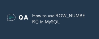 So verwenden Sie Row_Number () in MySQL