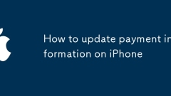 Comment mettre à jour les informations de paiement sur iPhone