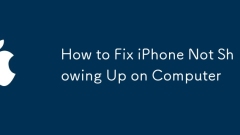 Comment réparer l'iPhone qui n'appara?t pas sur l'ordinateur