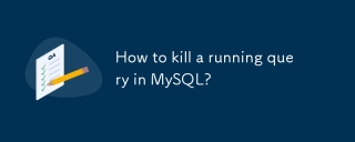 Wie tötet ich eine laufende Frage in MySQL?