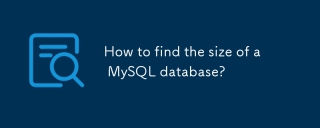 Wie finde ich die Größe einer MySQL -Datenbank?