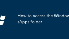 Comment accéder au dossier WindowsApps