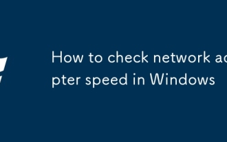 So überprüfen Sie die Geschwindigkeit der Netzwerkadapter in Windows