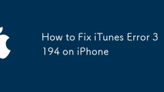 Cara Memperbaiki Kesalahan iTunes 3194 pada iPhone