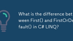Apakah perbezaan antara pertama () dan firstOrDefault () di C# linq?