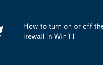 Comment activer ou désactiver le pare-feu dans Win11
