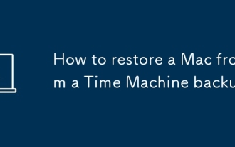 Comment restaurer un Mac à partir d'une sauvegarde Time Machine