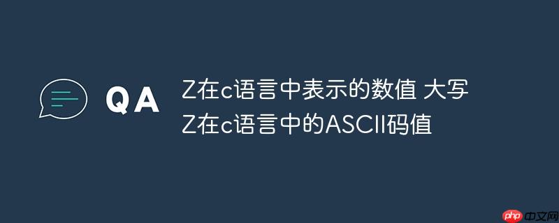 Z在c语言中表示的数值 大写Z在c语言中的ASCII码值