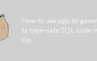 How to use sqlc to generate type-safe SQL code in Go