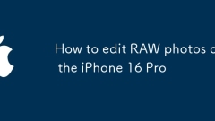 Comment modifier les photos brutes sur l'iPhone 16 Pro