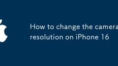 Comment changer la résolution de la caméra sur iPhone 16