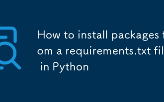 So installieren Sie Pakete aus einer Anforderungen.txt -Datei in Python