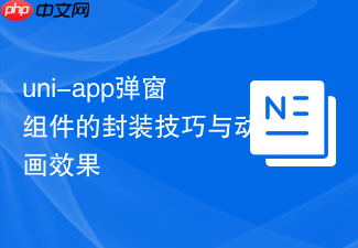 uni-app弹窗组件的封装技巧与动画效果