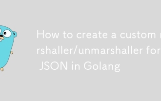 Comment créer un maréchaueur / unmarshaller personnalisé pour JSON à Golang