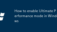 So aktivieren Sie den ultimativen Leistungsmodus in Windows