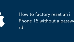 Wie man ein iPhone 15 ohne Passwort zurücksetzt