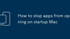 Comment empêcher les applications d'ouvrir sur le démarrage Mac