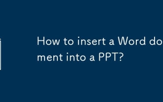 Comment insérer un document Word dans un PPT?