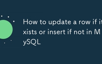 How to update a row if it exists or insert if not in MySQL