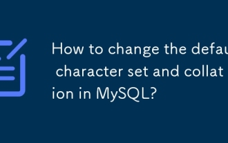 Wie ändere ich den Standardcharakter -Set und die Kollation in MySQL?