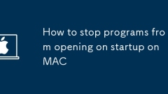 如何阻止程序在Mac上打開啟動(dòng)
