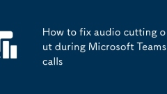 Cara Memperbaiki Pemotongan Audio Semasa Microsoft Teams Panggilan