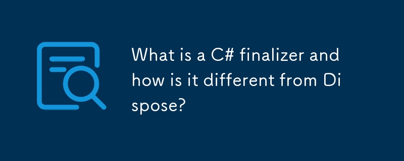 C# finalizer ? ???? ??? ??? ?????