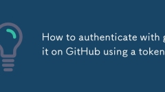 토큰을 사용하여 github에서 git로 인증하는 방법