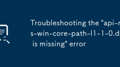 'API-MS-WIN-CORE-PATH-L1-0.DLL이 누락되었습니다'오류 문제 해결