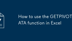 Comment utiliser la fonction getpivotdata dans Excel