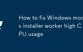 Windows 모듈을 수정하는 방법 설치 관리자 작업자 High CPU 사용법