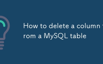 So löschen Sie eine Spalte aus einer MySQL -Tabelle