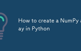 Comment créer un tableau numpy en python