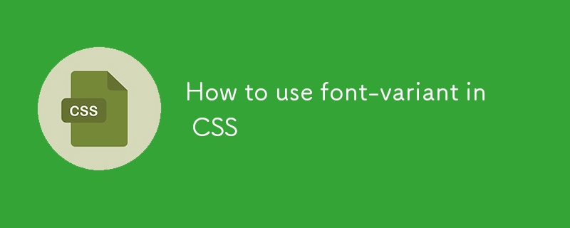 Comment utiliser la police de police dans CSS