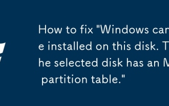 Bagaimana untuk membetulkan 'Windows tidak boleh dipasang pada cakera ini. Cakera yang dipilih mempunyai jadual partition MBR.'