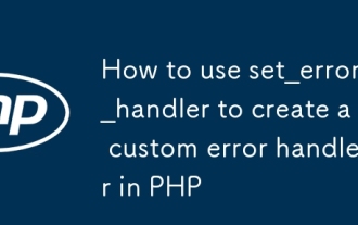 Cara menggunakan set_error_handler untuk membuat pengendali ralat tersuai di php