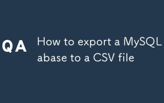 如何将MySQL数据库导出到CSV文件