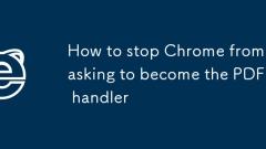 如何阻止Chrome要求成为PDF处理程序